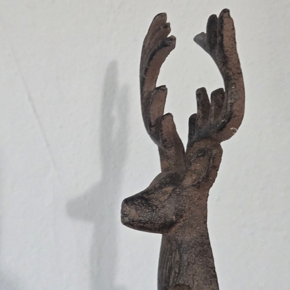 Cast Iron Buck Deer Head Wall Hook Coat Towel Hook Rustic Farmhouse Cabin Lodge - Picture 5 of 12